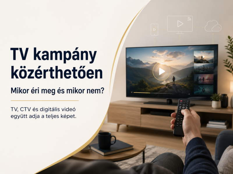 TV kampány közérthetően: televízió, CTV és digitális videó kapcsolatát bemutató blogkép.