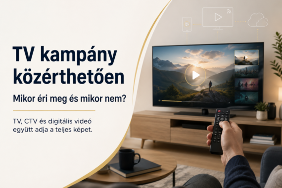 TV kampány közérthetően: televízió, CTV és digitális videó kapcsolatát bemutató blogkép.